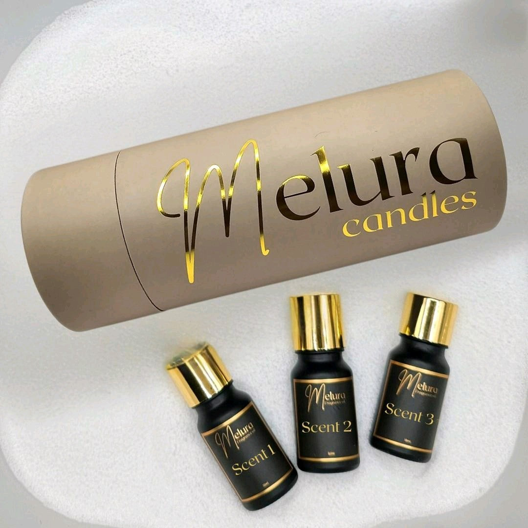 [BUNDLE] 350g Melura Pearl Candle + 3 x 10ml Fragrance oil