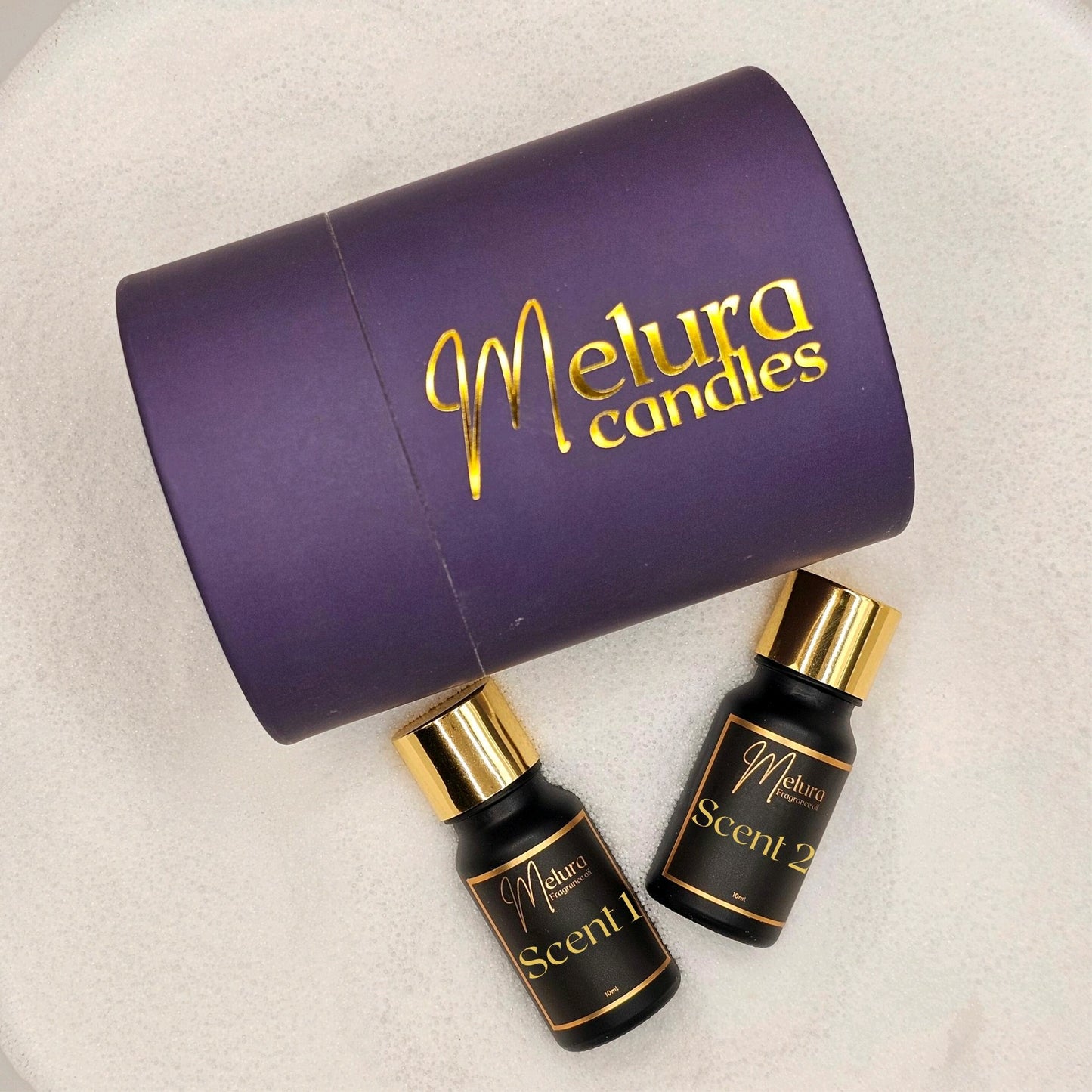 [BUNDLE] 175g Melura Pearl Candle + 2 x 10ml Fragrance oil